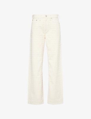 RAG & BONE: Logan Textured Mid-rise Wide-Leg Jeans