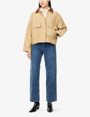 RAG & BONE: Nonie Contrast-Collar Cotton Jacket