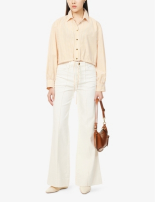 RAG & BONE: Georgie Striped Cotton-Poplin Shirt