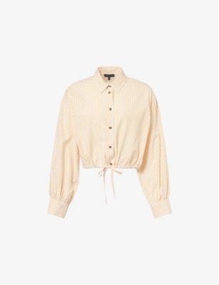 RAG & BONE: Georgie Striped Cotton-Poplin Shirt