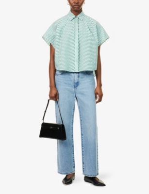 RAG & BONE: Martha Striped Cotton-Poplin Shirt