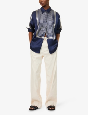 RAG & BONE: Logan Drawstring Stretch-Linen Blend Trousers