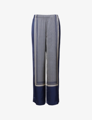RAG & BONE: Printed Wide-Leg Woven Trousers