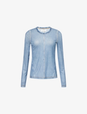 RAG & BONE: Miramar Long-Sleeves Stretch-Woven Top