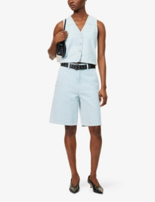 RAG & BONE: Mckenna Textured Denim Shorts