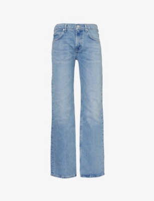 CITIZENS OF HUMANITY: Genova Brand-Patch Low-Rise Boot-Leg Denim Jeans