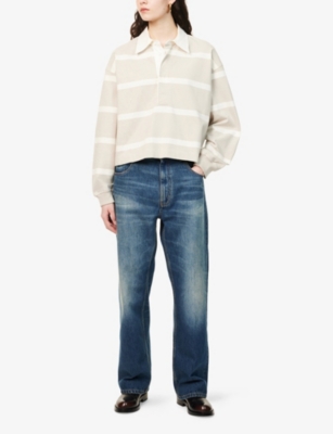 CITIZENS OF HUMANITY: Aris Stripe Long-Sleeve Cotton-Jersey Rugby Shirt