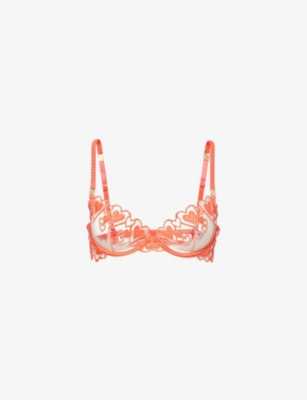 BLUEBELLA: Harlow Heart-Embroidery Woven Bra
