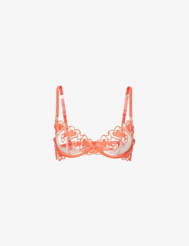 Harlow Heart-Embroidery Woven Bra