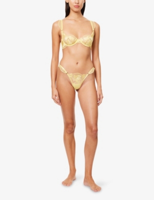 BLUEBELLA: Gabriella Mid-Rise Stretch-Lace Briefs