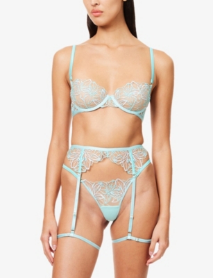 BLUEBELLA WOMENS LILLY LACE SUSPENDER HARNESS ISLAND PARADISE BLUE 