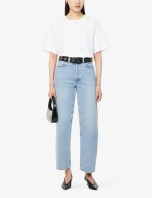 Agolde Womens Replica (wshed Indigo) Henson Baggy Taper Denim Jeans In Replica (wshed Ind)