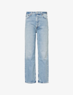 AGOLDE: A 90's Pinch Waist Crop Straight-Leg High-Rise Stretch-Denim Jeans