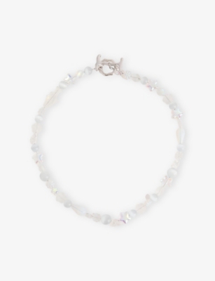 IAN CHARMS: Clara Assorted-Bead Steel Necklace