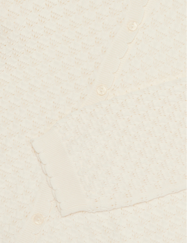 Pointelle-Knit Cotton Cardigan 2-10 Years