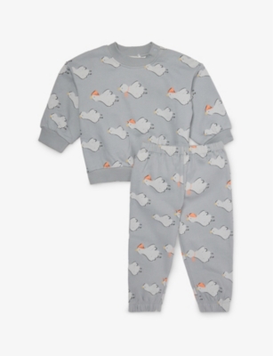 H&M ADORABLES: Duck-Print Relaxed-Fit Two-Piece Cotton Set 4-36 months
