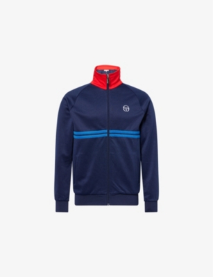 SERGIO TACCHINI: Dallas Striped Regular-Fit Woven-Blend Track Jacket