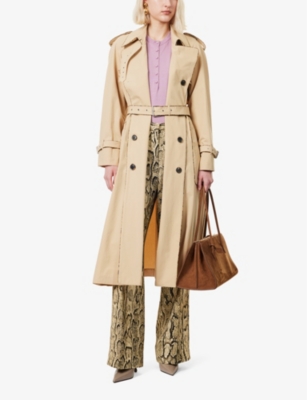 Belted Double-Breasted Regular-Fit Cotton-Poplin Trench Coat