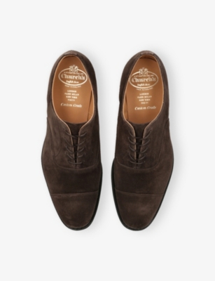 Church's S Mens Dark Brown Consul 2.0 Suede Oxford Shoes Eur 42 / 8 Uk