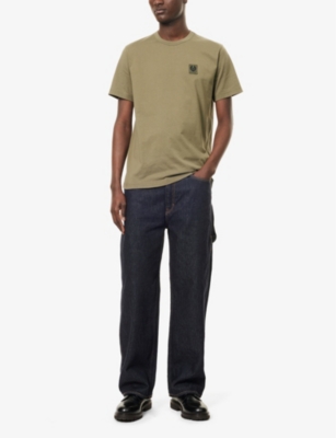 BELSTAFF: Crewneck Brand-Patch T-shirt