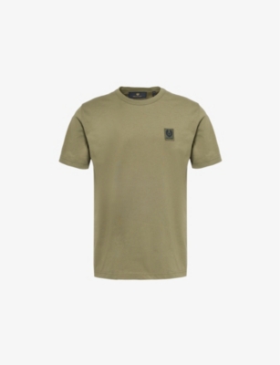 BELSTAFF: Crewneck Brand-Patch T-shirt