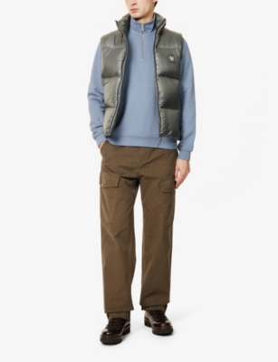 BELSTAFF: Brand-Patch High-Neck Relaxed-Fit Cotton-Jersey Sweatshirt