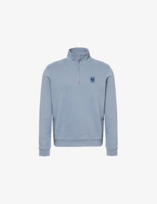 BELSTAFF: Brand-Patch High-Neck Relaxed-Fit Cotton-Jersey Sweatshirt