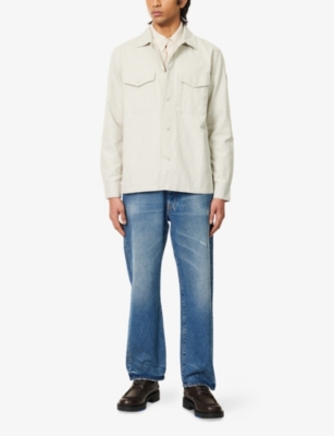 BELSTAFF: Two-Buttoned-Pockets Relaxed-Fit Cotton and Linen Shirt