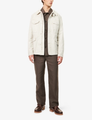 BELSTAFF: Multi-Pocket Cotton Field Jacket