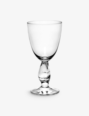 SERAX CLEAR OUT OF LINES RED WINE GLASS SET OF FOUR 
