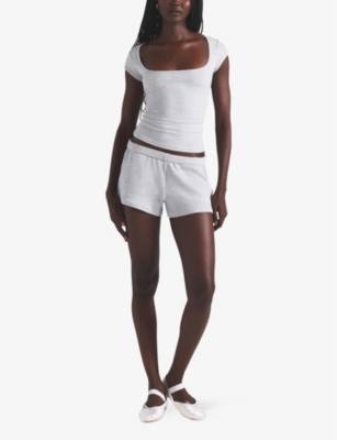 SKIMS: Scoop-Neck Slim-Fit Stretch-Cotton Top