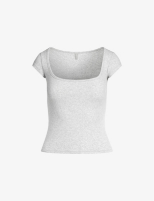 SKIMS: Scoop-Neck Slim-Fit Stretch-Cotton Top