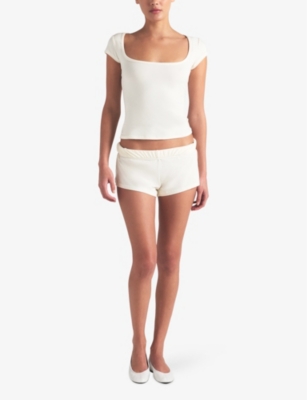 SKIMS: Scoop-Neck Slim-Fit Stretch-Cotton Top