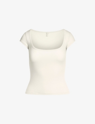 SKIMS: Scoop-Neck Slim-Fit Stretch-Cotton Top