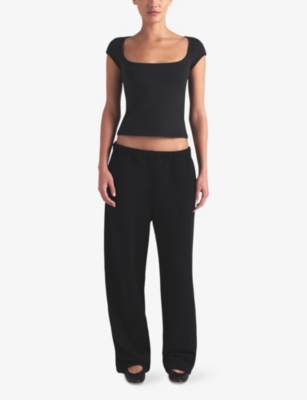 SKIMS: Scoop-Neck Slim-Fit Stretch-Cotton Top