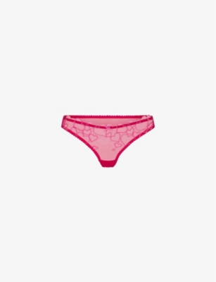 SKIMS: Embroidered Tulle Thong