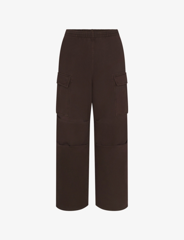 Boyfriend High-Waist Cargo Cotton-Jersey Jogging Bottoms