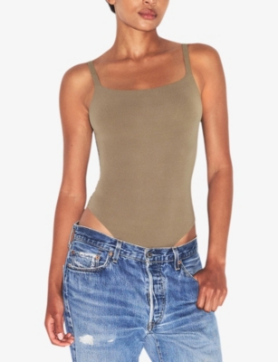 SKIMS: Fits Everybody Square-Neck Jersey Bodysuit