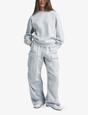 Boyfriend Crewneck Cotton-Jersey Sweatshirt