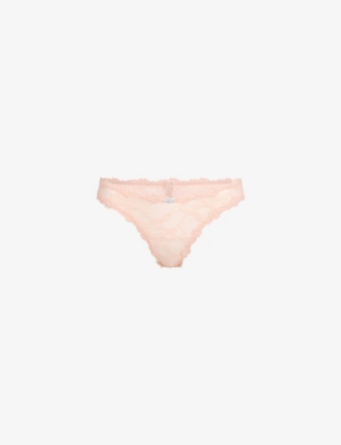 Skims Womens  Dipped Stretch-lace Thong