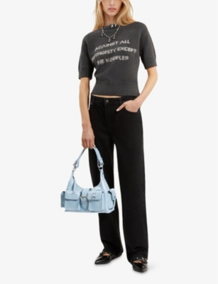THE KOOPLES: Amelia Logo-Engraved Leather Shoulder Bag