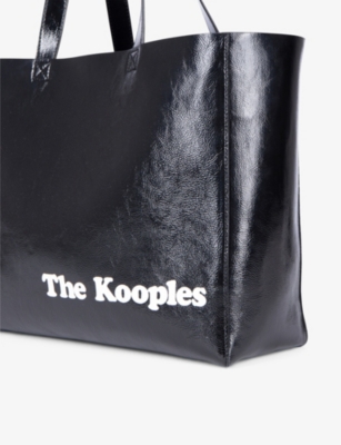 THE KOOPLES: Logo-Print Woven Tote Bag