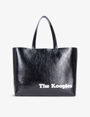 THE KOOPLES: Logo-Print Woven Tote Bag
