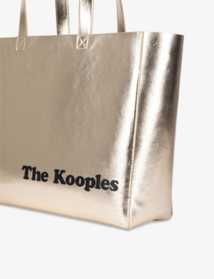 THE KOOPLES: Logo-Print Woven Tote Bag