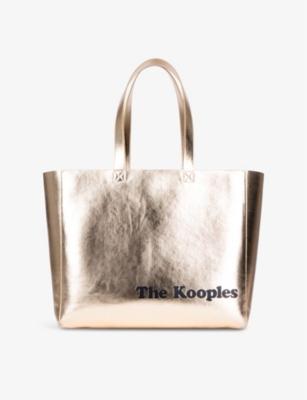 THE KOOPLES: Logo-Print Woven Tote Bag
