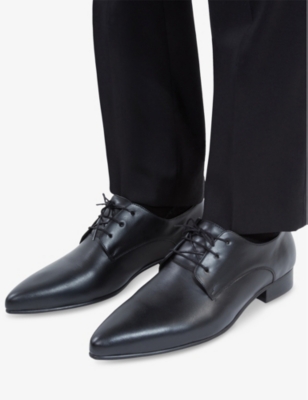 THE KOOPLES: Pointed-Toe Leather Derby Shoes