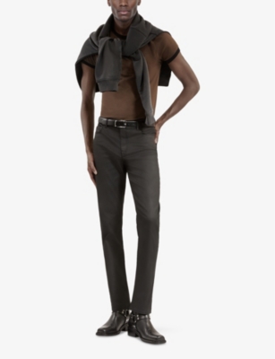 THE KOOPLES: Straight-Leg Regular-Fit Faux-Leather Jeans