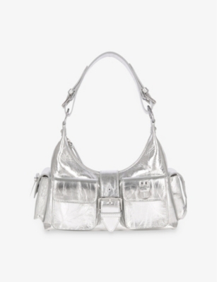 THE KOOPLES: Amelia Metallic-Leather Shoulder Bag