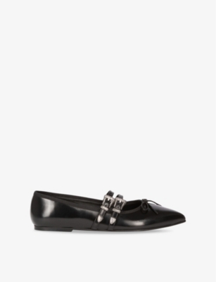 THE KOOPLES: Buckle-Embellished Leather Pumps