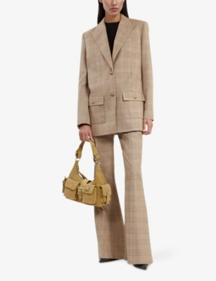 THE KOOPLES: Single-Breasted Check Cotton-Wool Blend Blazer
